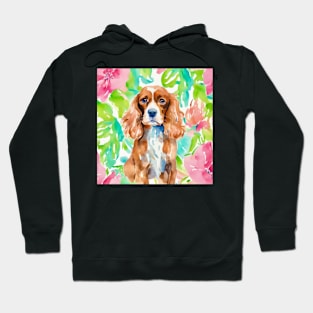 Preppy Cocker Spaniel portrait Hoodie